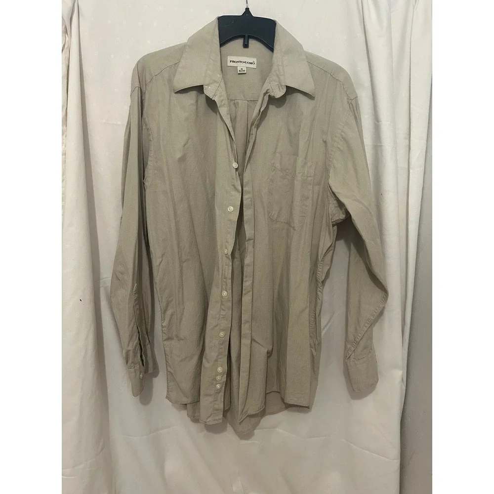 Structure Men's Tan Button Down Shirt - Picture 4 of 4
